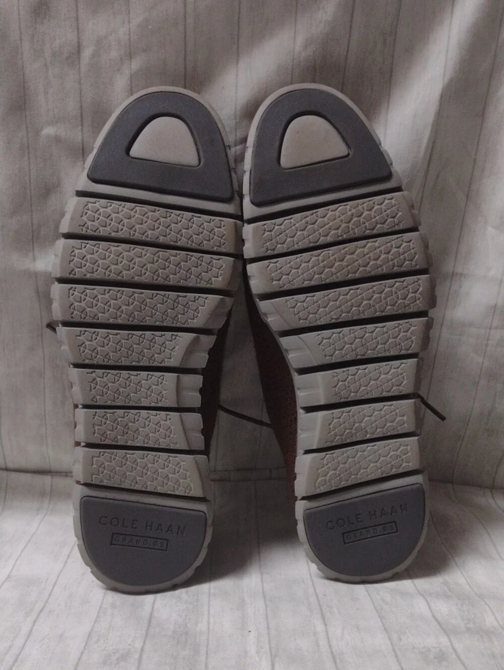 Cole Haan ZERØGRAND Brown Knit Lace-Up Shoes (J1114)